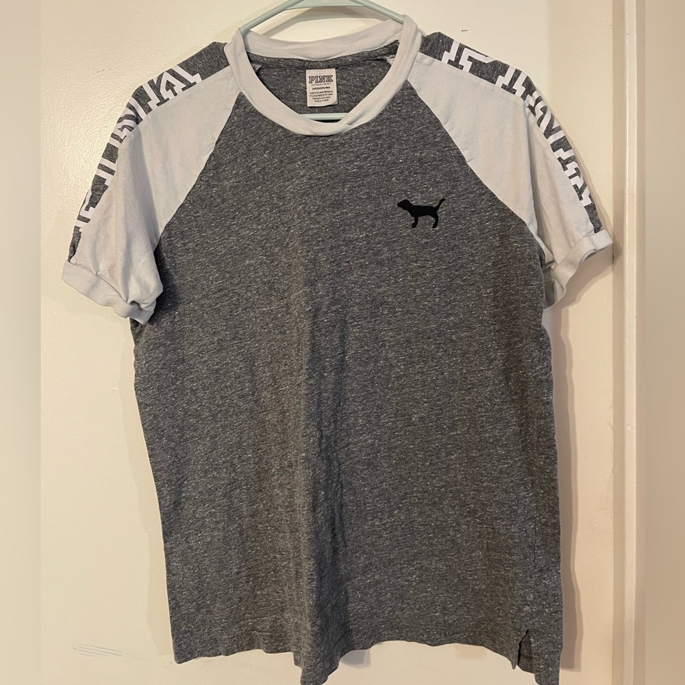 Pink grey and white tshirt